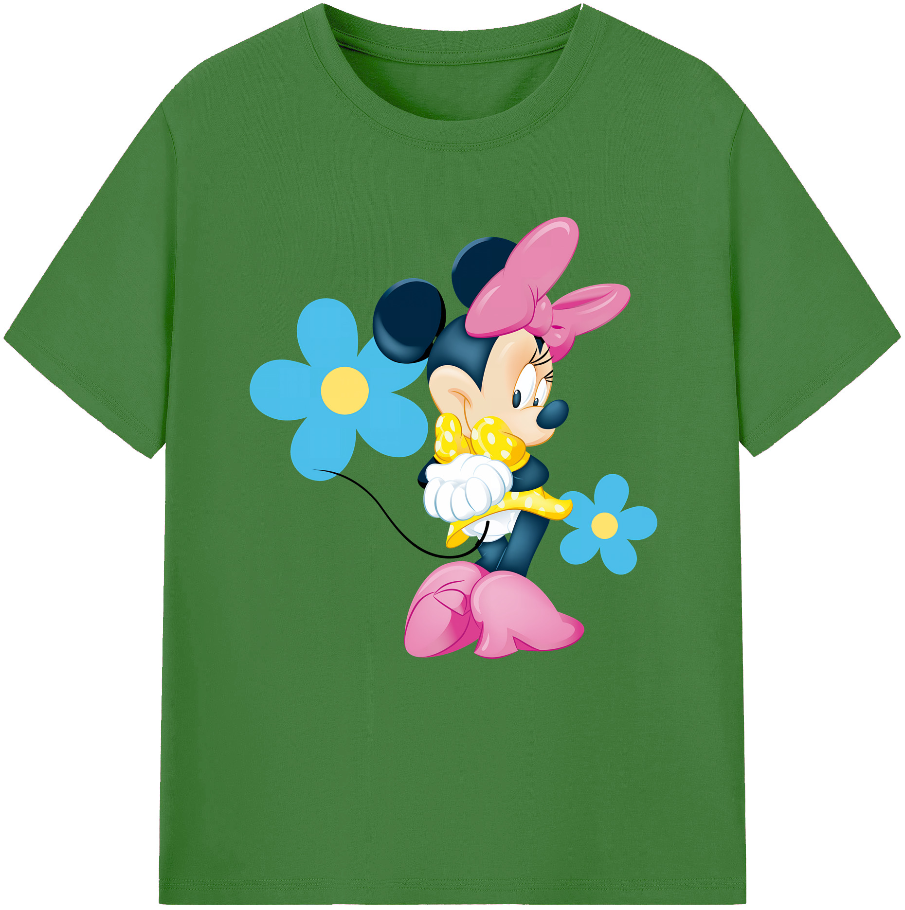 （画像用） ミッキーマウス Mickey Mouse レディースカジュアルプリントTシャツ（綿100％）